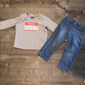 Long sleeve shirt & Jeans